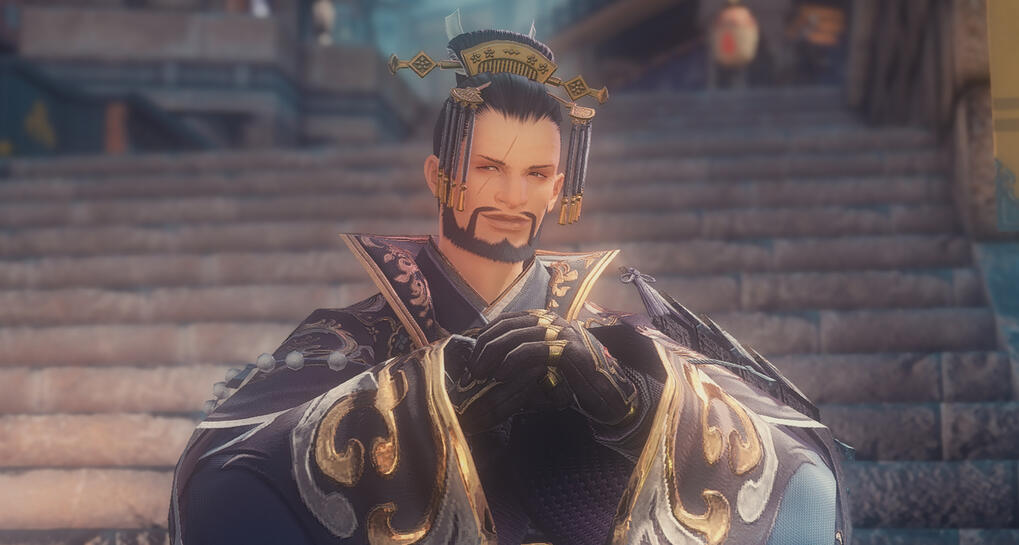 Shigure An image of an aged Hingan man in battle garb